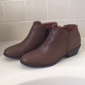 Charlotte Russe Ankle Dark Cognac Boots